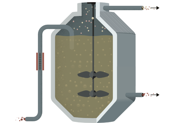 Illustration Schlammbehandlung